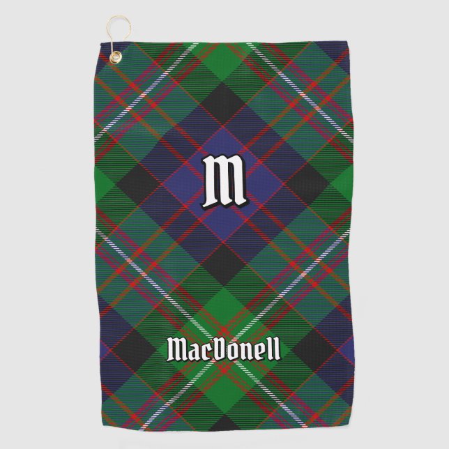 Clan MacDonell of Glengarry Tartan Golf Towel (Front)