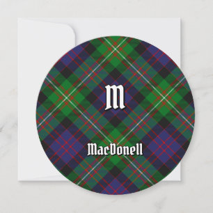Clan MacDonell of Glengarry Tartan Invitation