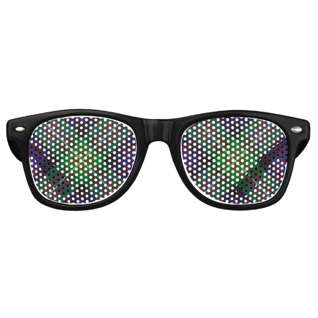 Clan MacDonell of Glengarry Tartan Retro Sunglasses (Front)