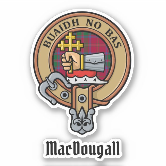 Clan MacDougall Crest over Tartan (Front)