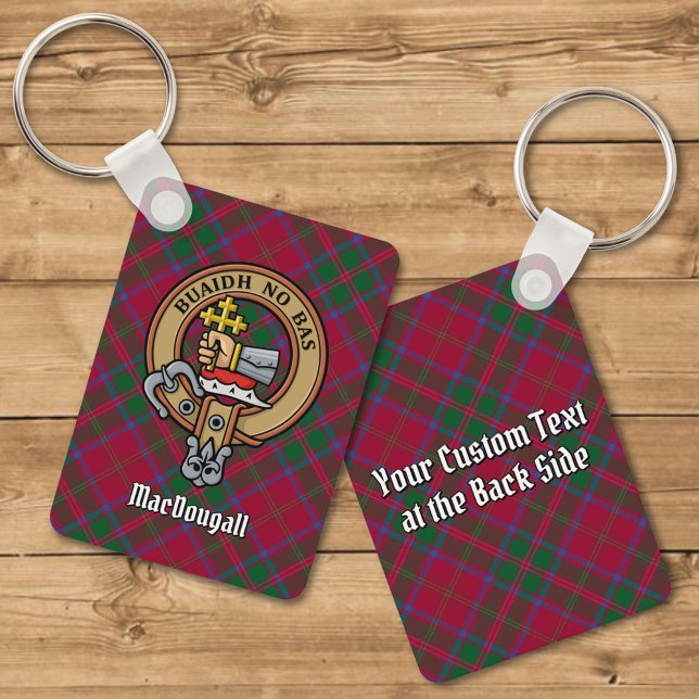 Clan MacDougall Crest over Tartan Key Ring (Creator Uploaded)
