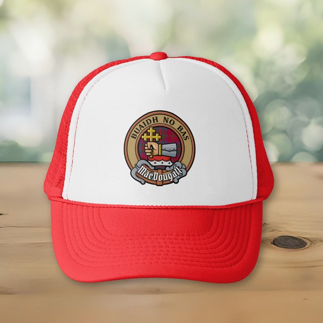 Clan MacDougall Crest over Tartan Trucker Hat (Creator Uploaded)