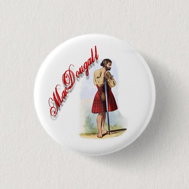 Clan MacDougall Scottish Dream Button (Front)