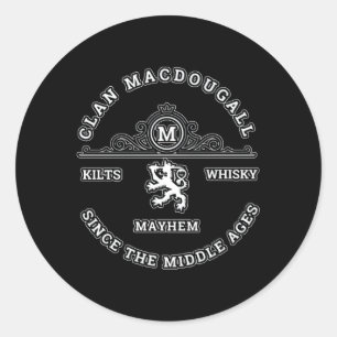 Clan Macdougall Scottish Kilt Highland Games Classic Round Sticker