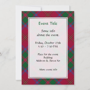 Clan MacDougall Tartan Invitation