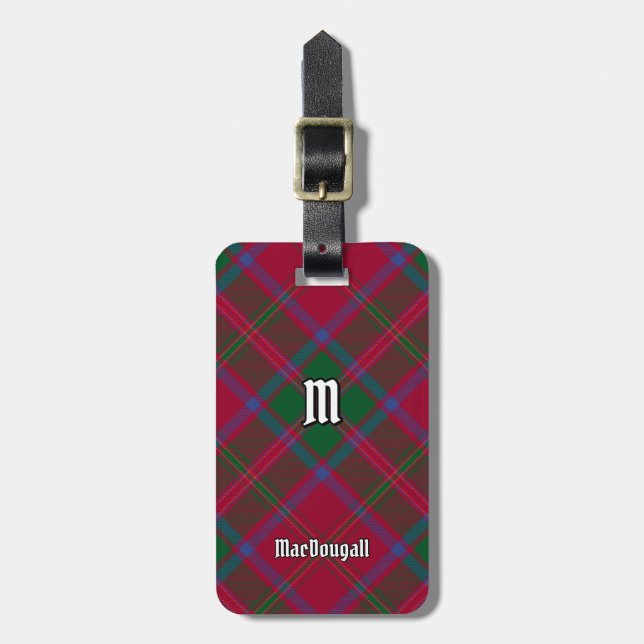 Clan MacDougall Tartan Luggage Tag (Front Vertical)
