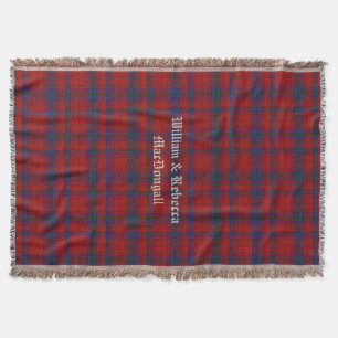 Clan MacDougall Tartan Plaid Custom Throw Blanket