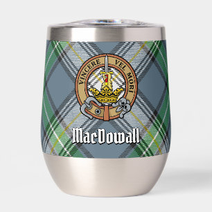 Clan MacDowall Crest over Tartan