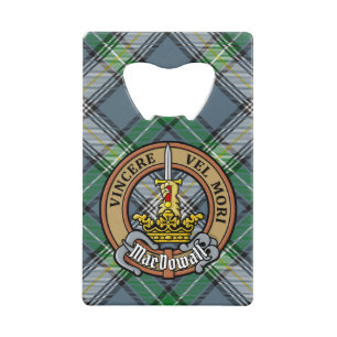 Clan MacDowall Crest over Tartan