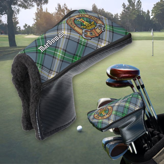 Clan MacDowall Crest over Tartan Golf Head Cover (Creator Uploaded)