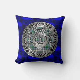 Clan MacDowall Crest & Tartan Knot Cushion