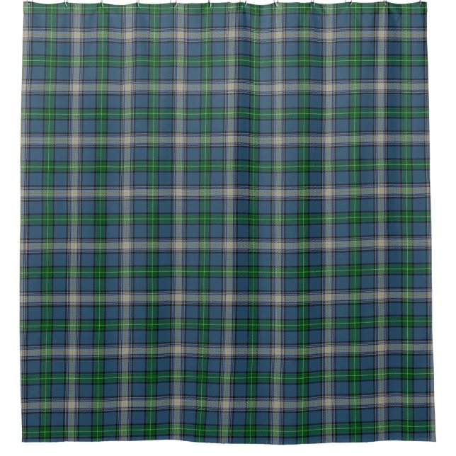 Clan MacDowall McDowell Scottish Heritage Tartan Shower Curtain (Front)
