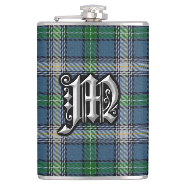 Clan MacDowall McDowell Tartan Old Scotland Flask (Front)