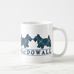 Clan MacDowall Tartan Scottish Scottie Dogs Coffee Mug