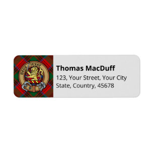 Clan MacDuff Crest over Tartan