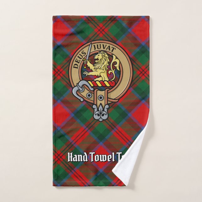 Clan MacDuff Crest over Tartan Bath Towel Set (Hand Towel)