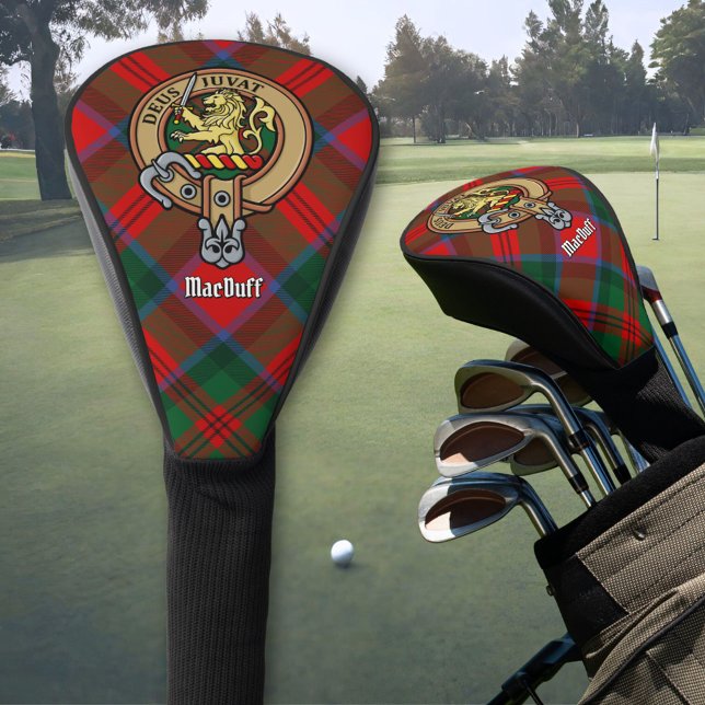Clan MacDuff Crest over Tartan Golf Head Cover (Creator Uploaded)