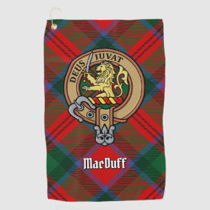 Clan MacDuff Crest over Tartan Golf Towel