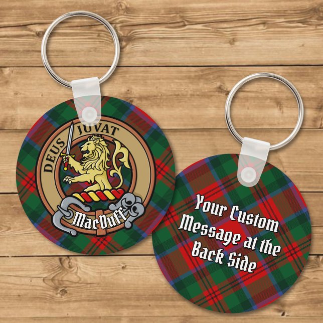 Clan MacDuff Crest over Tartan Key Ring (Creator Uploaded)