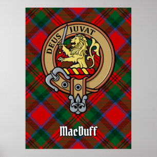 Clan MacDuff Crest over Tartan Poster