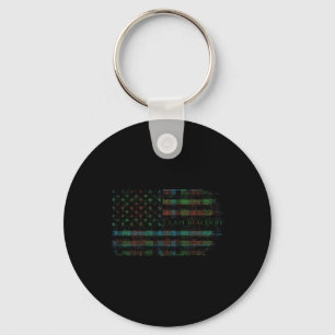 Clan Macduff Hunting Scottish Tartan Us Flag Kilt  Key Ring