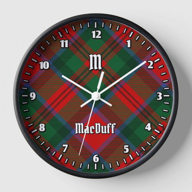 Clan MacDuff Tartan Clock (Front)