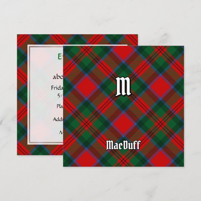 Clan MacDuff Tartan Invitation (Front/Back)