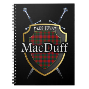 Clan MacDuff Tartan Shield & Swords Notebook
