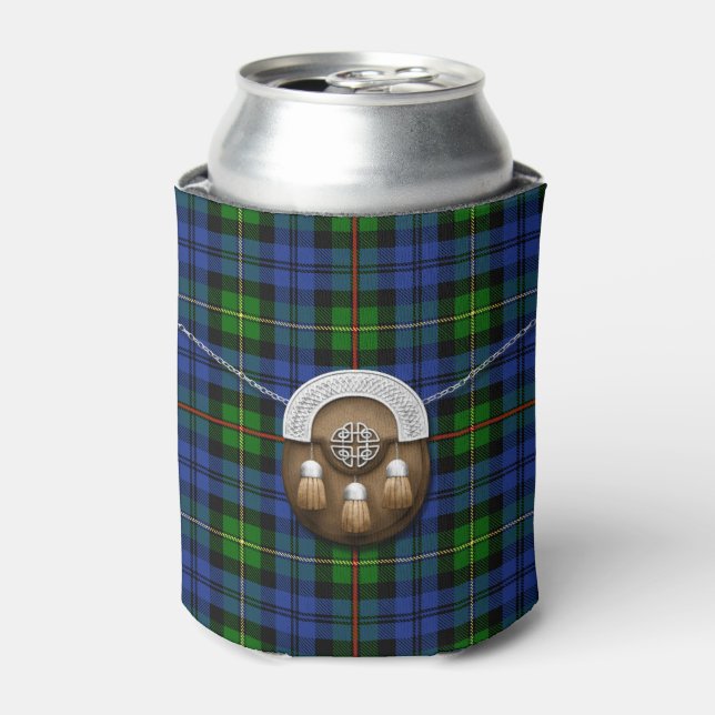 Clan MacEwan Tartan And Sporran Can Cooler (Can Front)