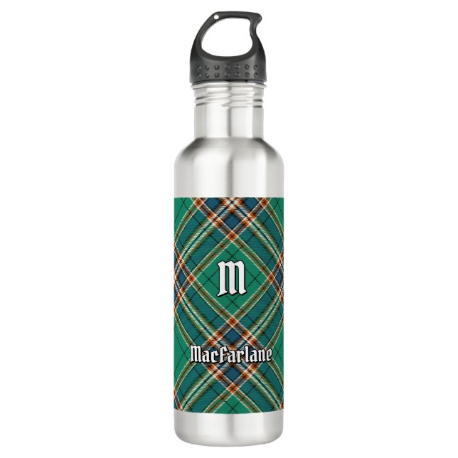 Clan MacFarlane Ancient Hunting Tartan 710 Ml Water Bottle (Front)