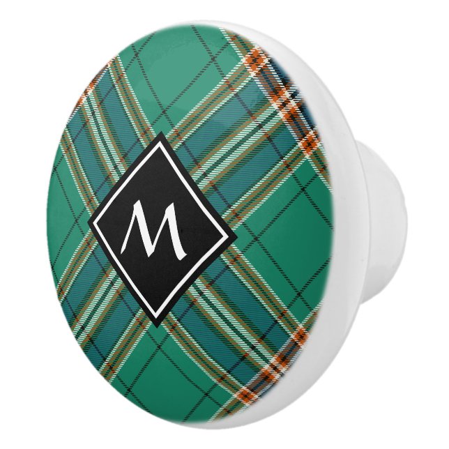 Clan MacFarlane Ancient Hunting Tartan Ceramic Knob (Right)