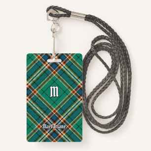 Clan MacFarlane Ancient Hunting Tartan ID Badge
