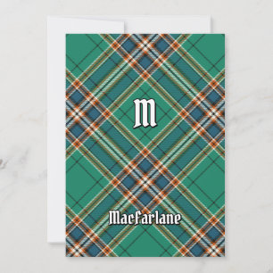 Clan MacFarlane Ancient Hunting Tartan Invitation