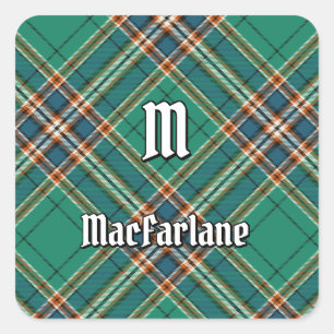 Clan MacFarlane Ancient Hunting Tartan Square Sticker