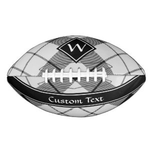 Clan MacFarlane Black and White Tartan American Football