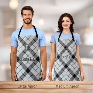 Clan MacFarlane Black and White Tartan Apron
