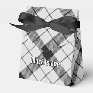 Clan MacFarlane Black and White Tartan Favour Box