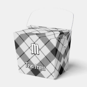Clan MacFarlane Black and White Tartan Favour Box