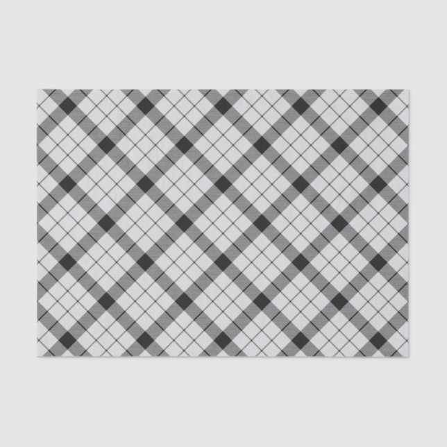 Clan MacFarlane Black and White Tartan Tissue Paper (Front)