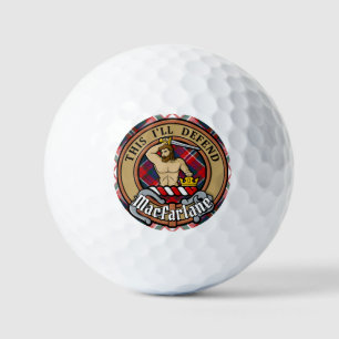Clan MacFarlane Crest over Dress Tartan Golf Balls