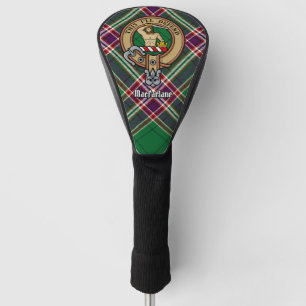 Clan MacFarlane Crest over Modern Hunting Tartan Golf Head Cover