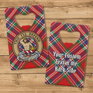 Clan MacFarlane Crest over Tartan