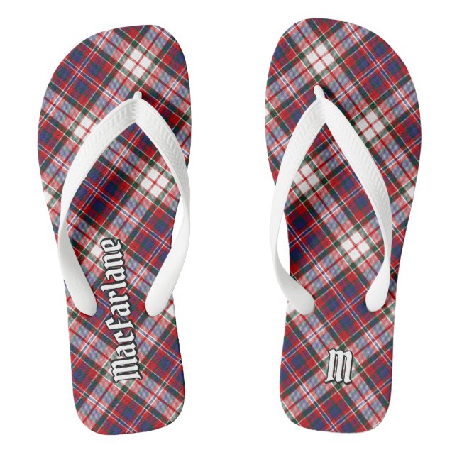 Clan MacFarlane Dress Tartan Flip Flops (Footbed)