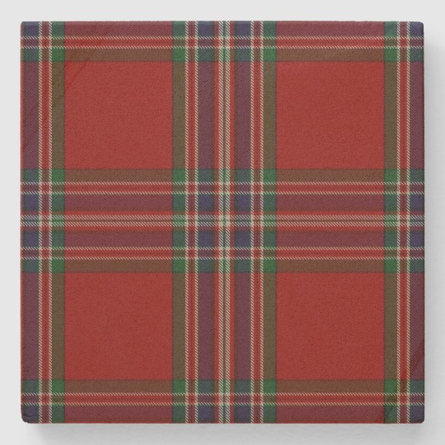 Clan MacFarlane Dress Tartan Plaid Stone Coaster (Front)