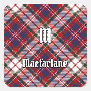 Clan MacFarlane Dress Tartan Square Sticker