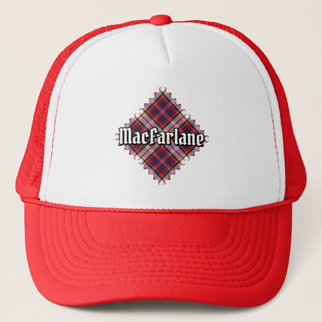 Clan MacFarlane Dress Tartan Trucker Hat (Front)