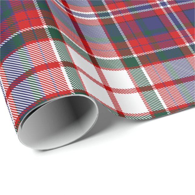 Clan MacFarlane Dress Tartan Wrapping Paper (Roll Corner)