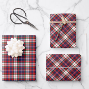 Clan MacFarlane Dress Tartan Wrapping Paper Sheet