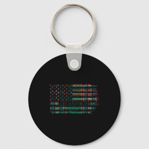 Clan Macfarlane Hunting Scottish Tartan Us Flag Sc Key Ring