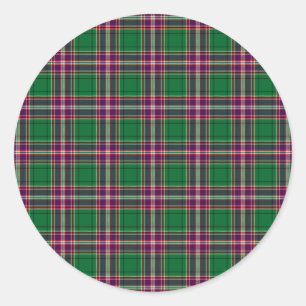 Clan MacFarlane Hunting Tartan Classic Round Sticker